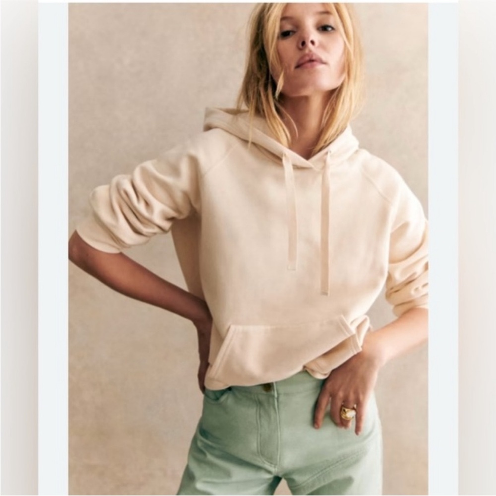 Sezane Lexi Cream Hoodie